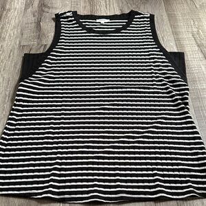 Maurice’s Striped Black and White Sleeveless Top